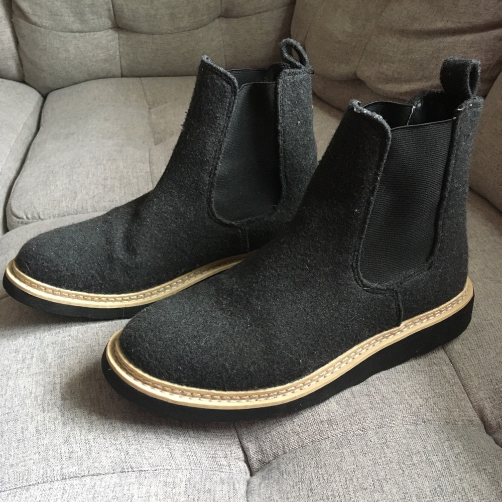 Target Wool Ankle Booties - 9.5 - Dark Grey